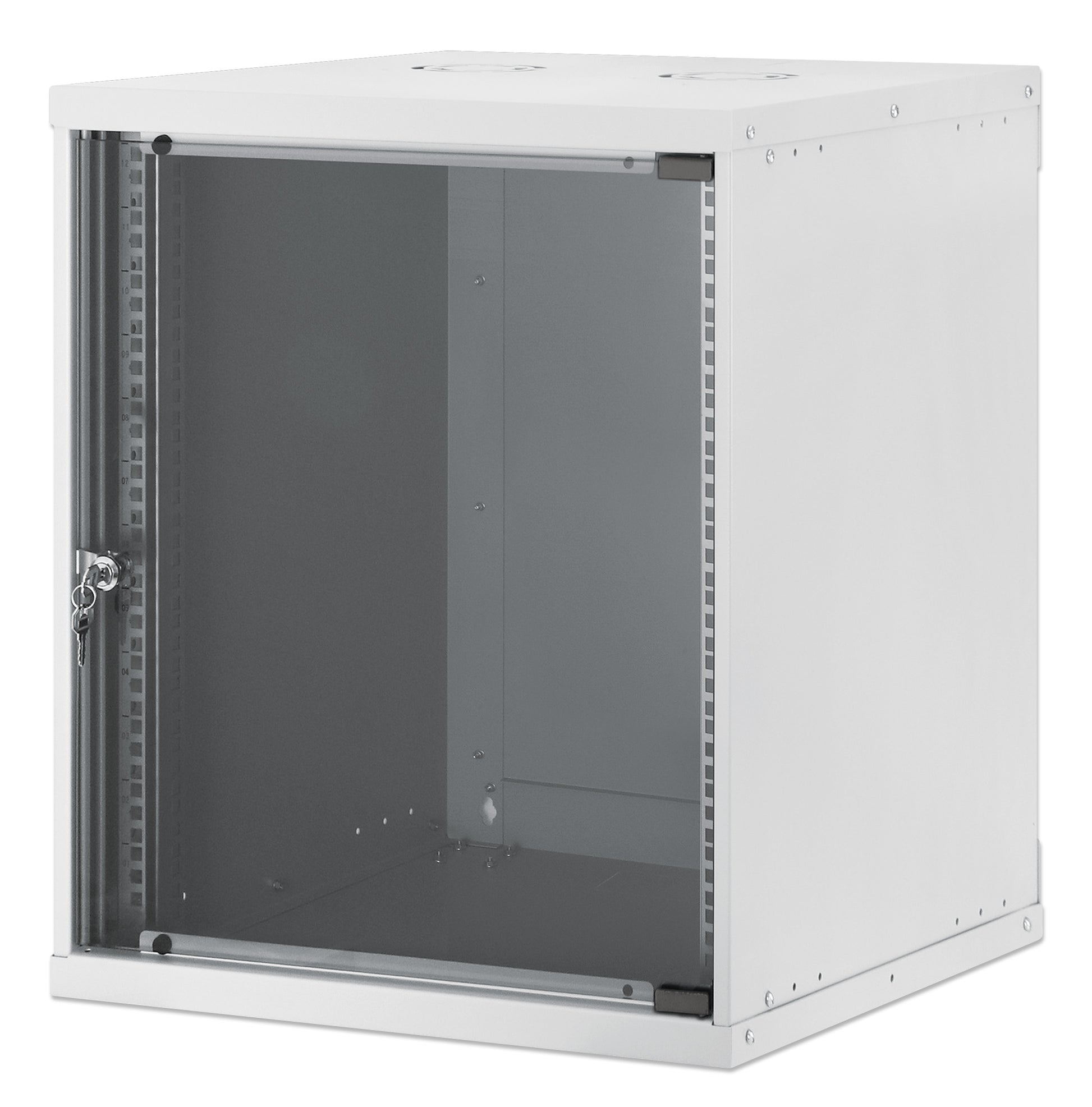 12U 19" Wall Mount Network Cabinet, Basic Line, 560 mm Depth, Gray Image 1
