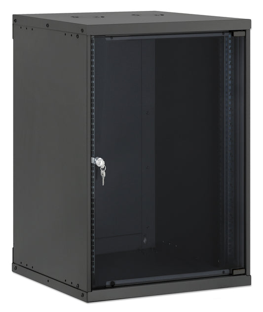 15U 19" Wall Mount Network Cabinet, Basic Line, 560 mm Depth, Black Image 2