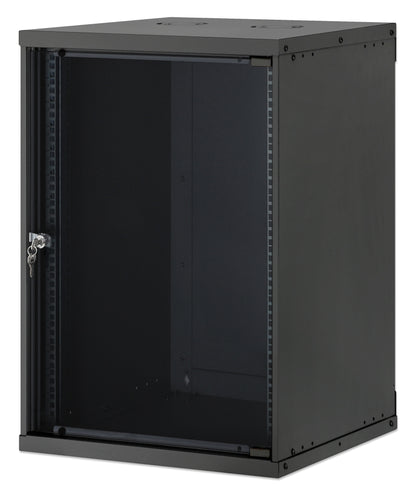 15U 19" Wall Mount Network Cabinet, Basic Line, 560 mm Depth, Black Image 1