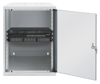 15U 19" Wall Mount Network Cabinet, Basic Line, 560 mm Depth, Gray Image 4