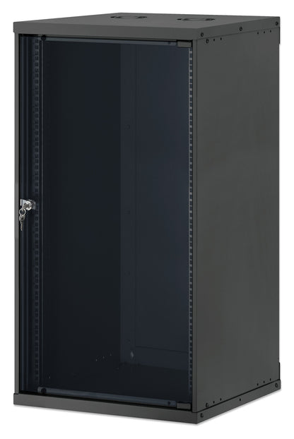 19" Basic Wall Mount Network Cabinet, 20U, 560 mm Depth, Black Image 1