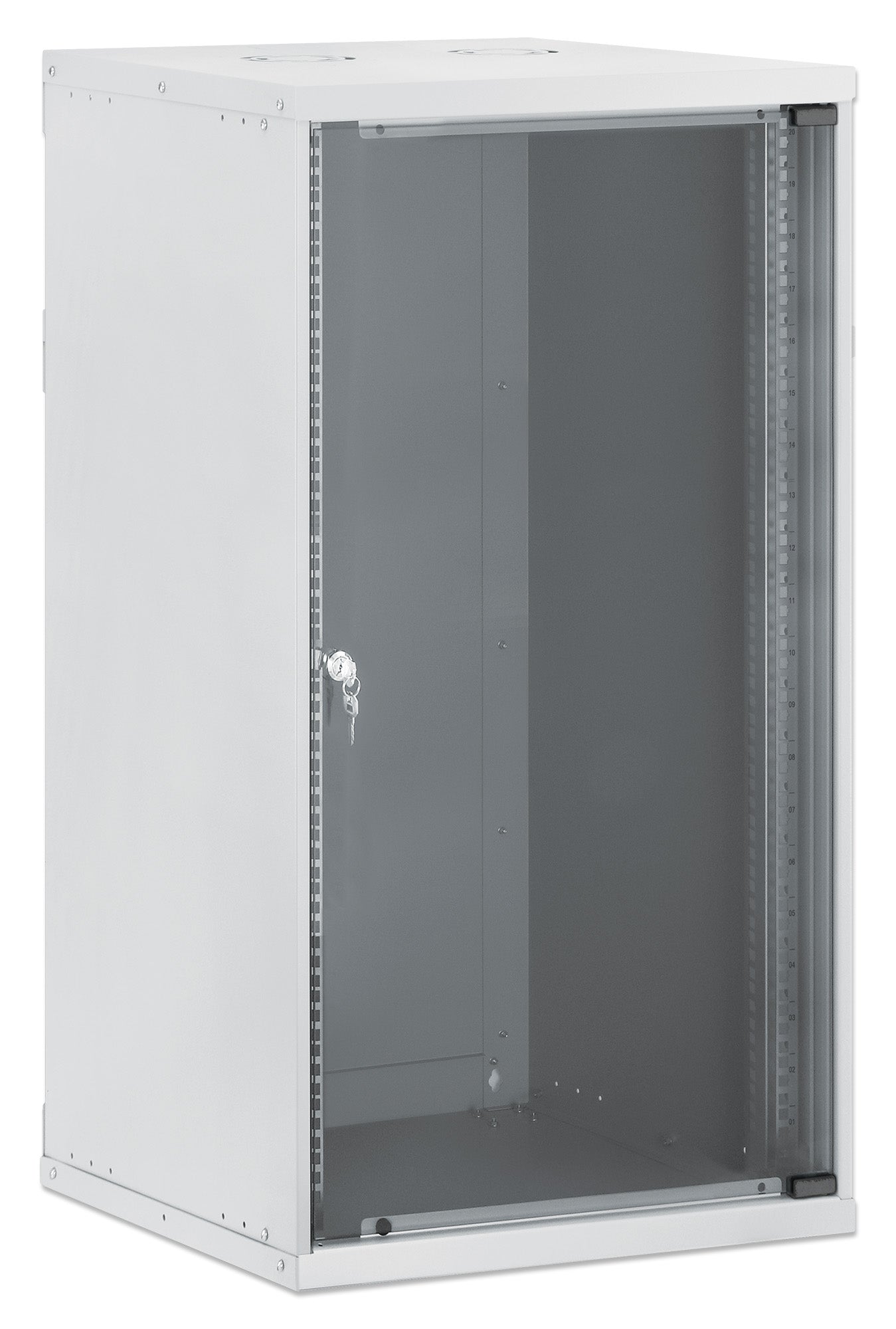 20U 19" Wall Mount Network Cabinet, Basic Line, 560 mm Depth, Gray Image 2
