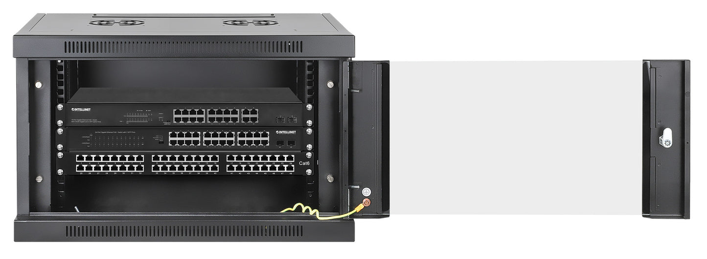 6U 19" Toolless Wall Mount Network Cabinet, 450 mm Depth, Black Image 4