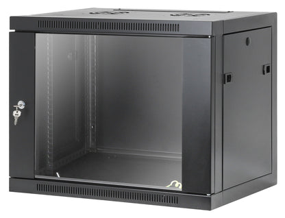 9U 19" Toolless Wall Mount Network Cabinet, 450 mm Depth, Black Image 1