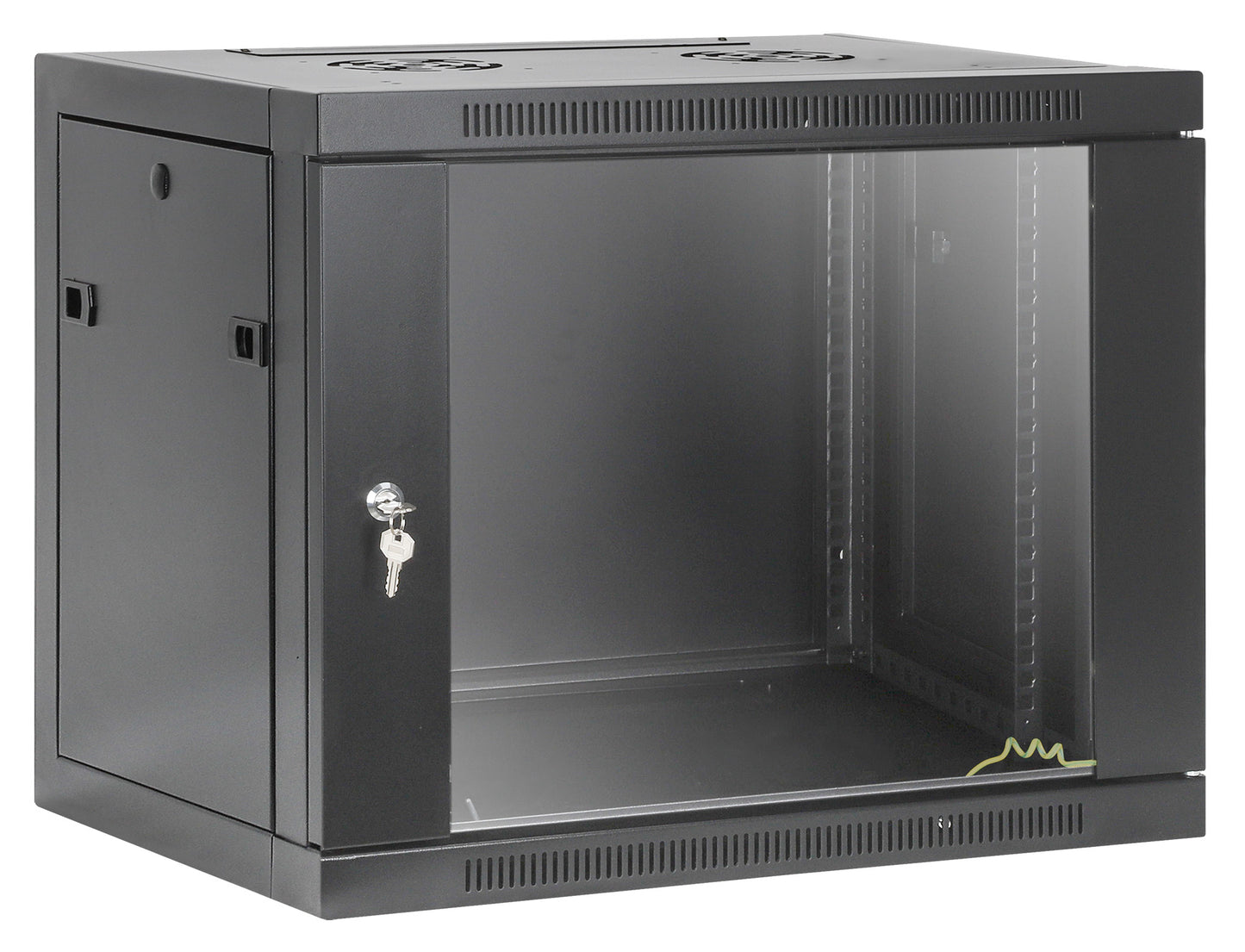 9U 19" Toolless Wall Mount Network Cabinet, 450 mm Depth, Black Image 2