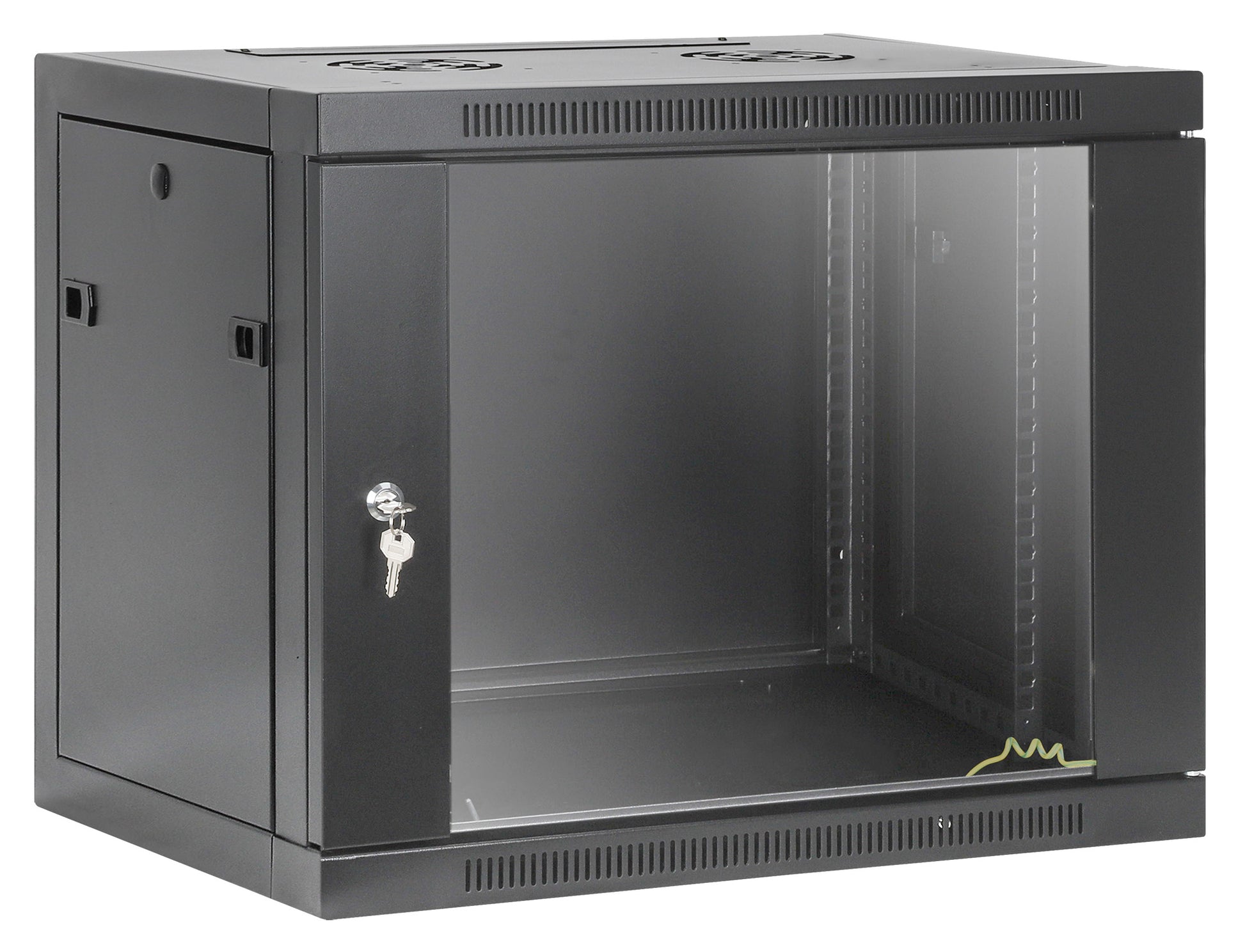 9U 19" Toolless Wall Mount Network Cabinet, 450 mm Depth, Black Image 2