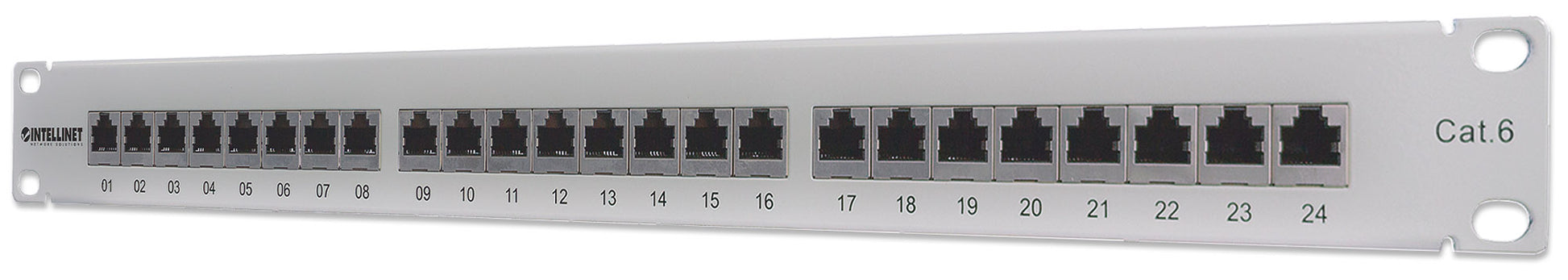 Cat6 Shielded 24-Port Patch Panel, 1U Image 1