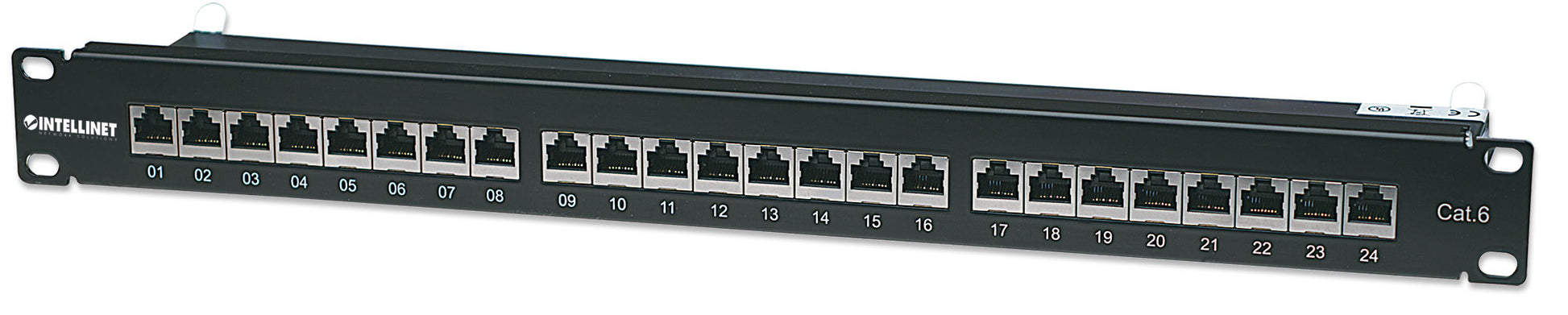 Cat6 Shielded 24-Port Patch Panel, 1U Image 1