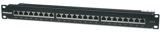 Cat6 Shielded 24-Port Patch Panel, 1U Image 1
