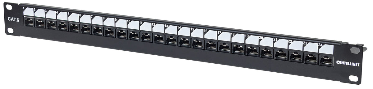 Locking Cat6 24-Port Patch Panel, 1U Image 1