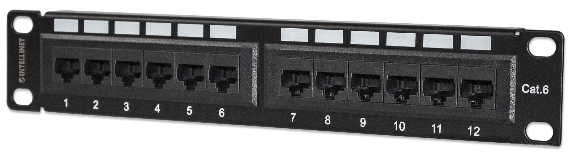10" Cat6 12-Port Patch Panel, 1U Image 1
