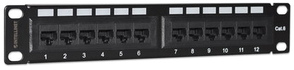 10" Cat6 12-Port Patch Panel, 1U Image 2