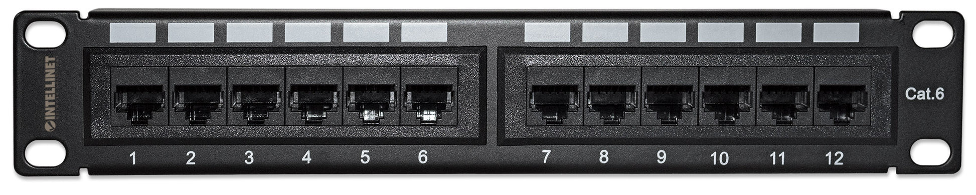 10" Cat6 12-Port Patch Panel, 1U Image 3