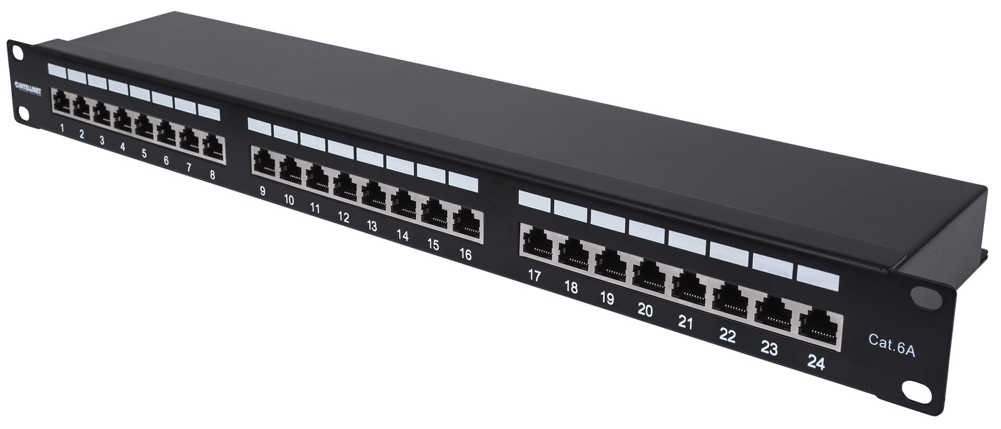Cat6a 10G Shielded 24-Port Patch Panel, 1U Image 1