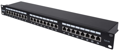 Cat6a 10G Shielded 24-Port Patch Panel, 1U Image 1