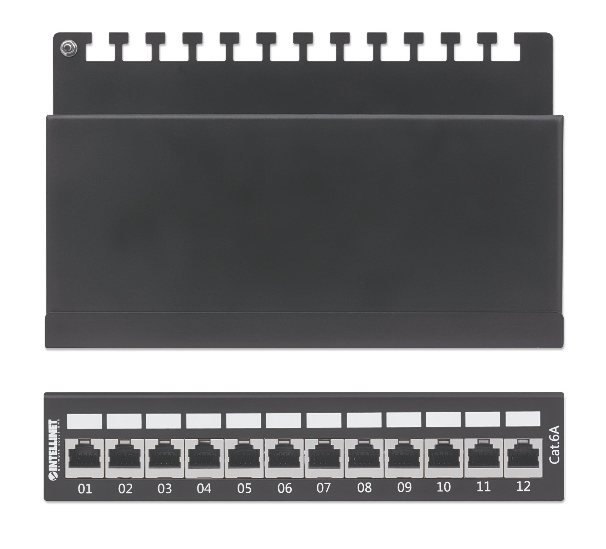 Cat6a 10G Shielded 12-Port Desktop Patch Panel Image 6