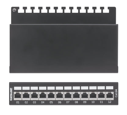 Cat6a 10G Shielded 12-Port Desktop Patch Panel Image 6