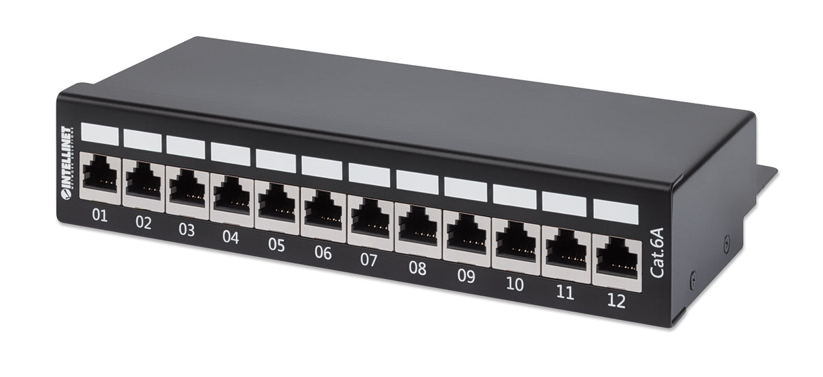 Cat6a 10G Shielded 12-Port Desktop Patch Panel Image 1