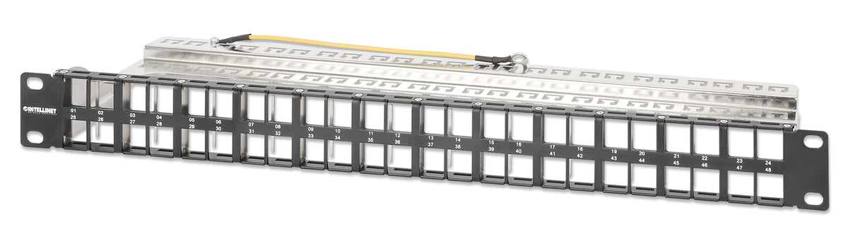 48-Port Shielded Blank Patch Panel, 1U Image 1