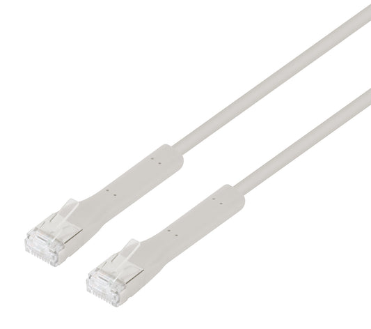 Cat6a F/FTP FlexiBoot Slim Network Patch Cable, 1 m, Gray Image 1