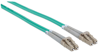 2 m LC to LC UPC Fiber Optic Patch Cable, 3.0 mm, Duplex, LSZH, OM3 Multimode, Aqua Image 3