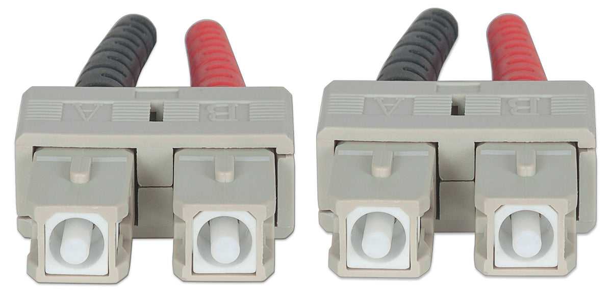 2 m SC to SC UPC Fiber Optic Patch Cable, 3.0 mm, Duplex, LSZH, OM3 Multimode, Aqua Image 4