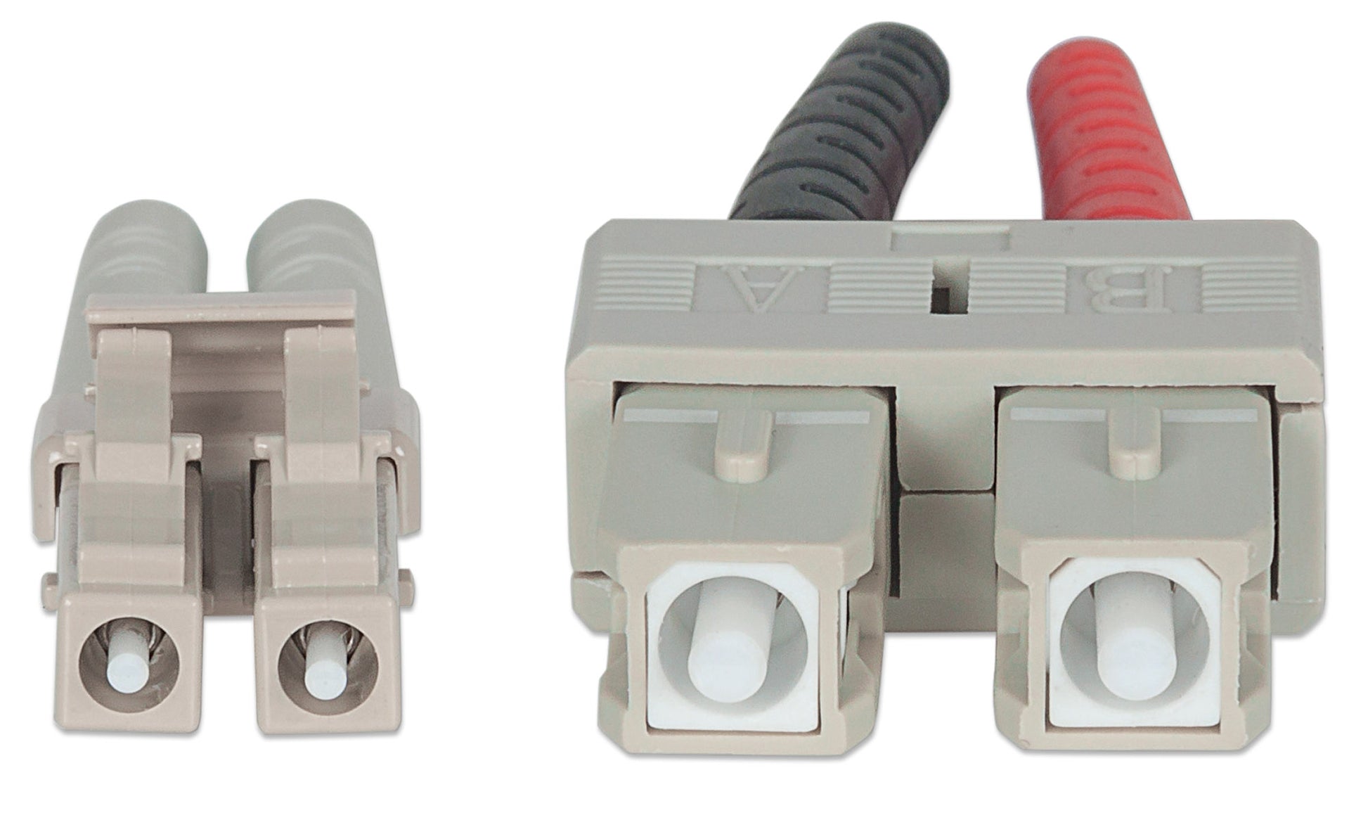 1 m LC to SC UPC Fiber Optic Patch Cable, 3.0 mm, Duplex, LSZH, OM3 Multimode, Aqua Image 4