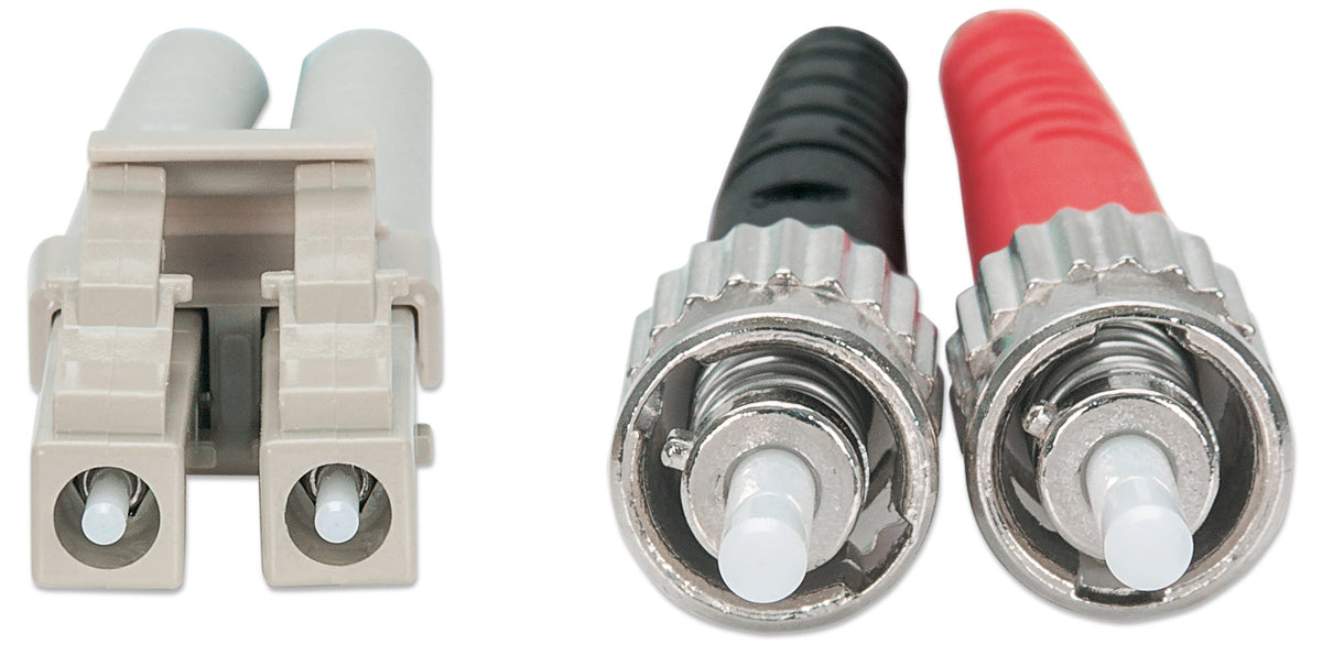 2 m LC to ST UPC Fiber Optic Patch Cable, 3.0 mm, Duplex, LSZH, OM3 Multimode, Aqua Image 4