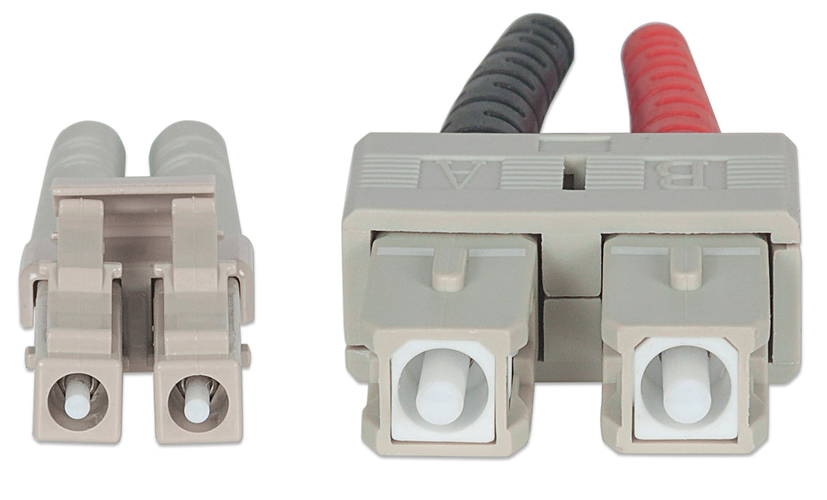 1 m LC to SC UPC Fiber Optic Patch Cable, 3.0 mm, Duplex, LSZH, OM4 Multimode, Violet Image 4
