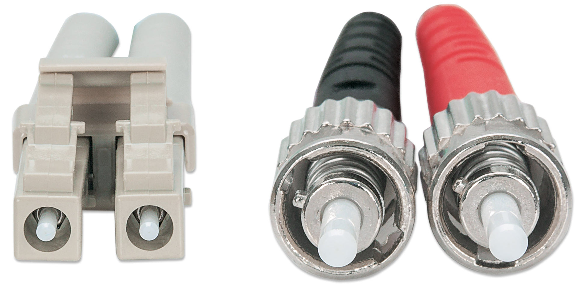 1 m LC to ST UPC Fiber Optic Patch Cable, 3.0 mm, Duplex, LSZH, OM3 Multimode, Aqua Image 4
