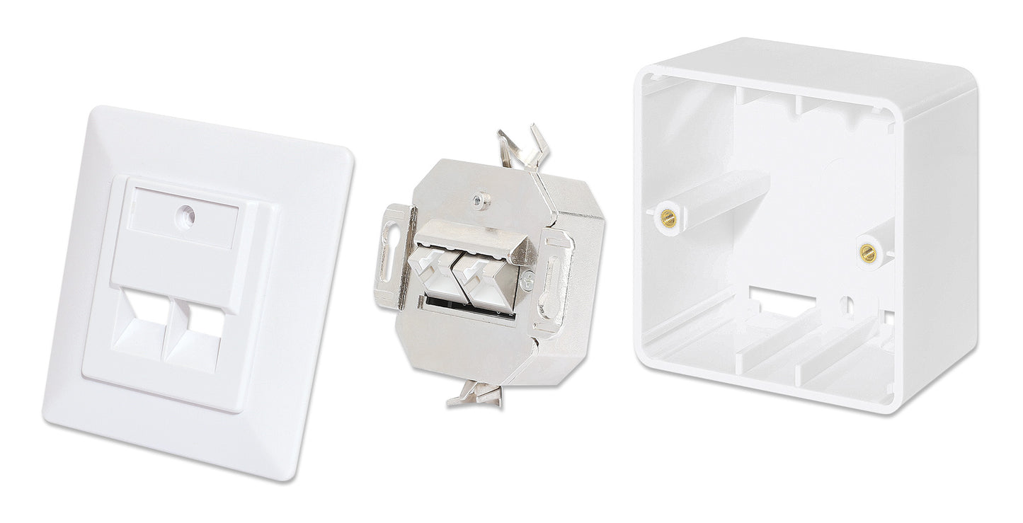 2-Port Cat6 10G Shielded RJ45 Wall Plate Image 7