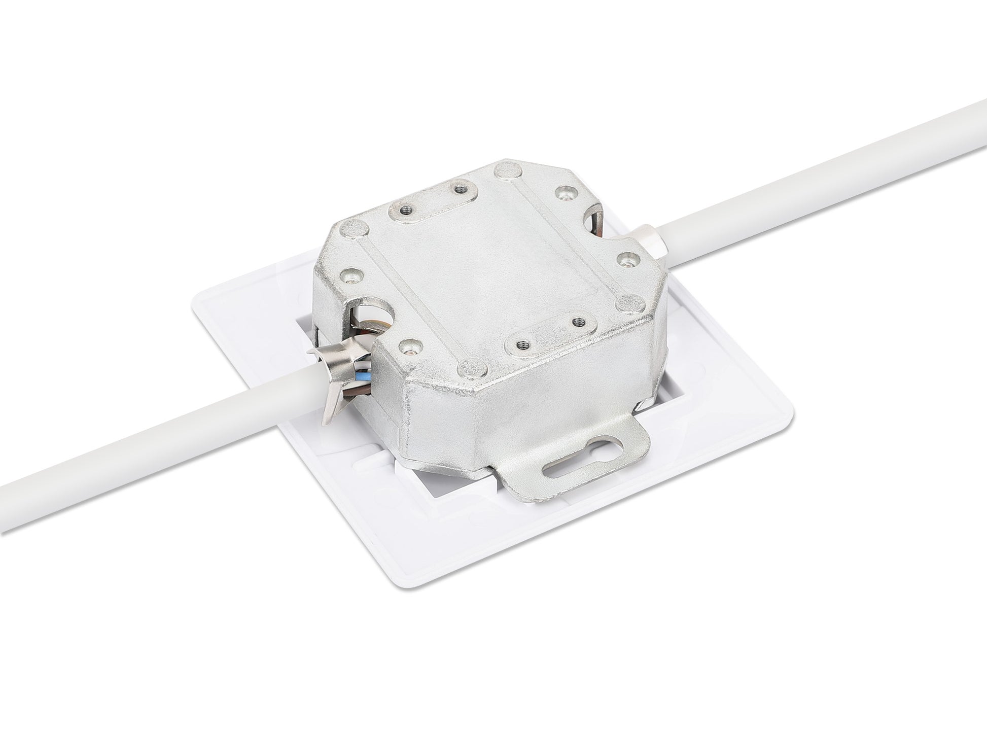 2-Port Cat6a 10G Shielded RJ45 Wall Plate Image 6