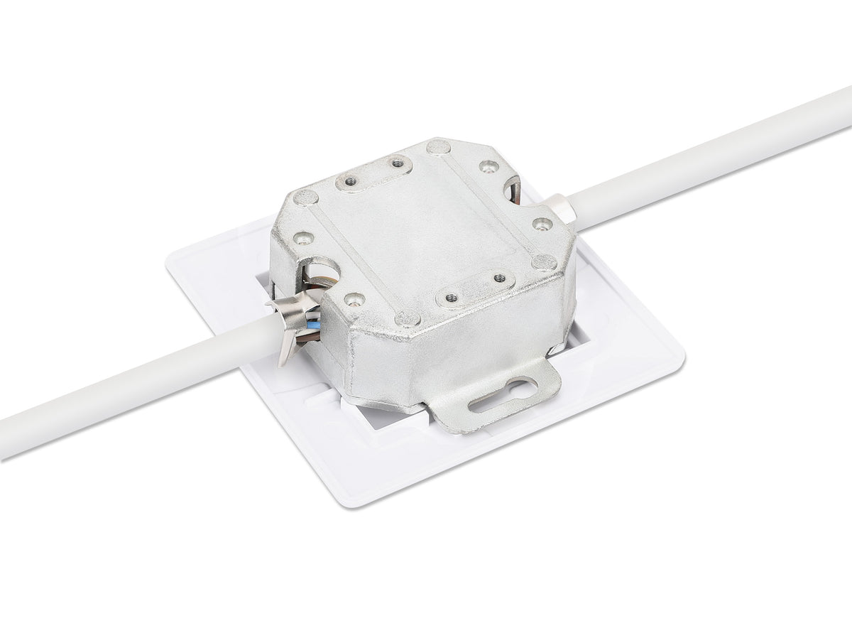 2-Port Cat6a 10G Shielded RJ45 Wall Plate Image 6