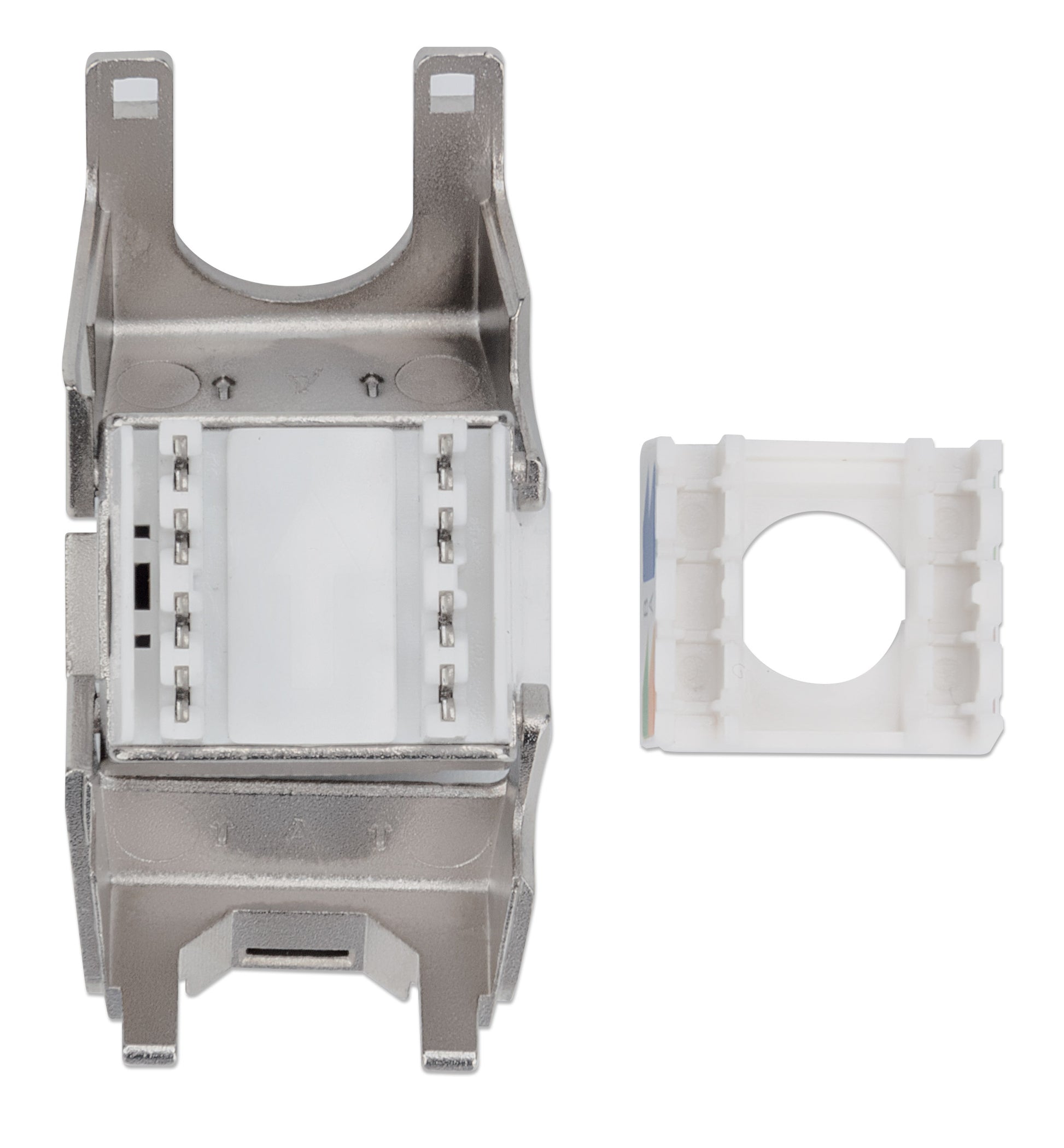 Cat6a 10G Shielded Toolless Keystone Jack, Silver Image 6