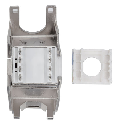 Cat6a 10G Shielded Toolless Keystone Jack, Silver Image 6