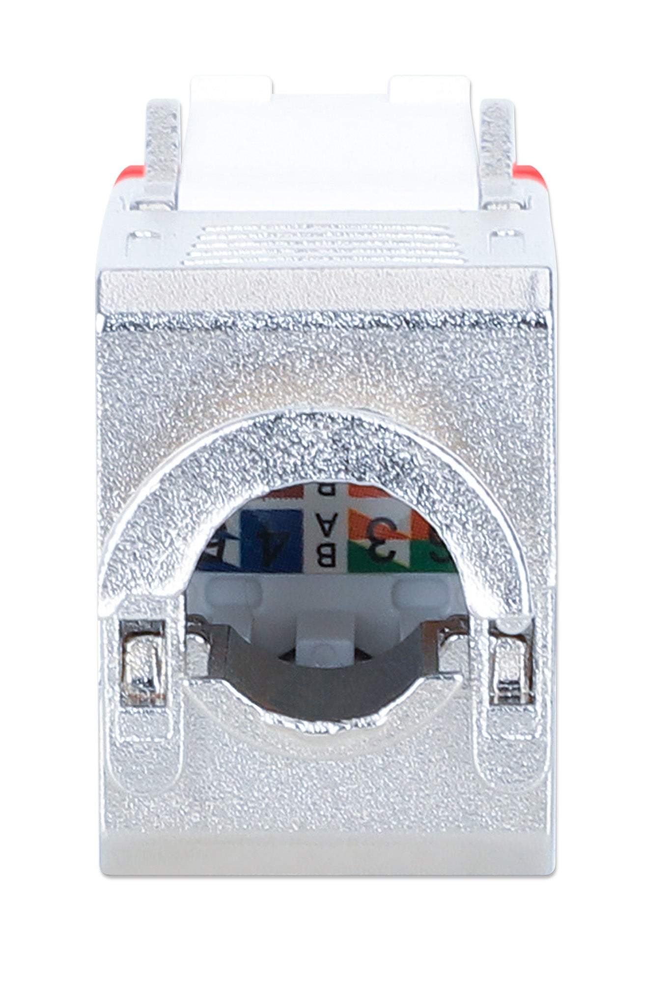 Cat6a 10G Shielded Toolless Slim Keystone Jack, Red Image 4