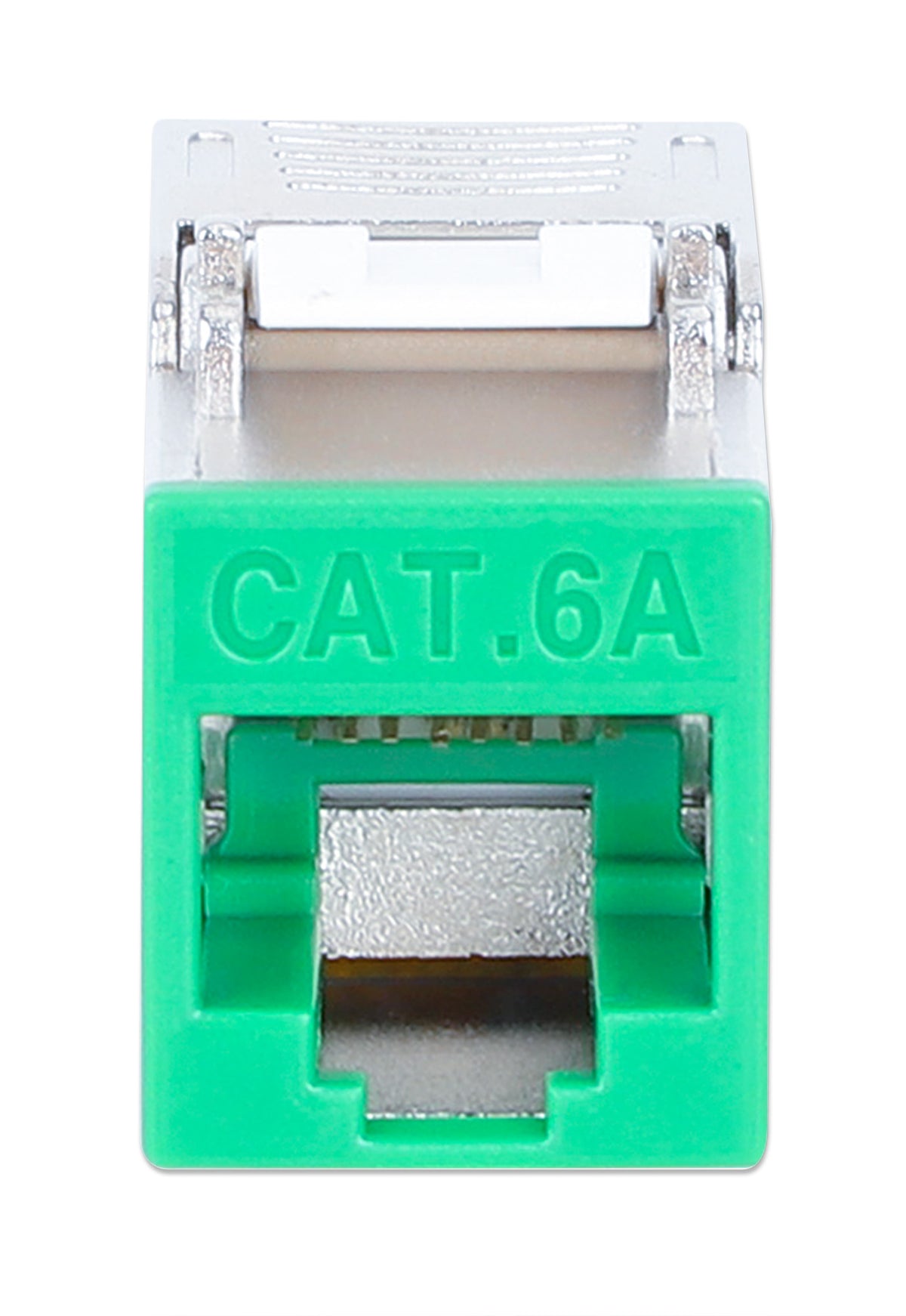 Cat6a 10G Shielded Toolless Slim Keystone Jack, Green Image 3