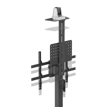 Multimedia TV Cart with Tool-Free Height Adjustment, for 37" to 86" Displays Image 13