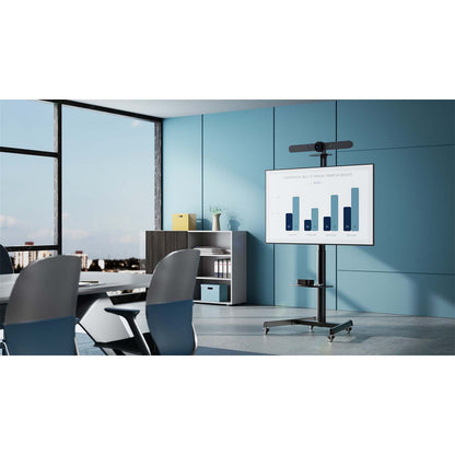 Multimedia TV Cart with Tool-Free Height Adjustment, for 37" to 86" Displays Image 3