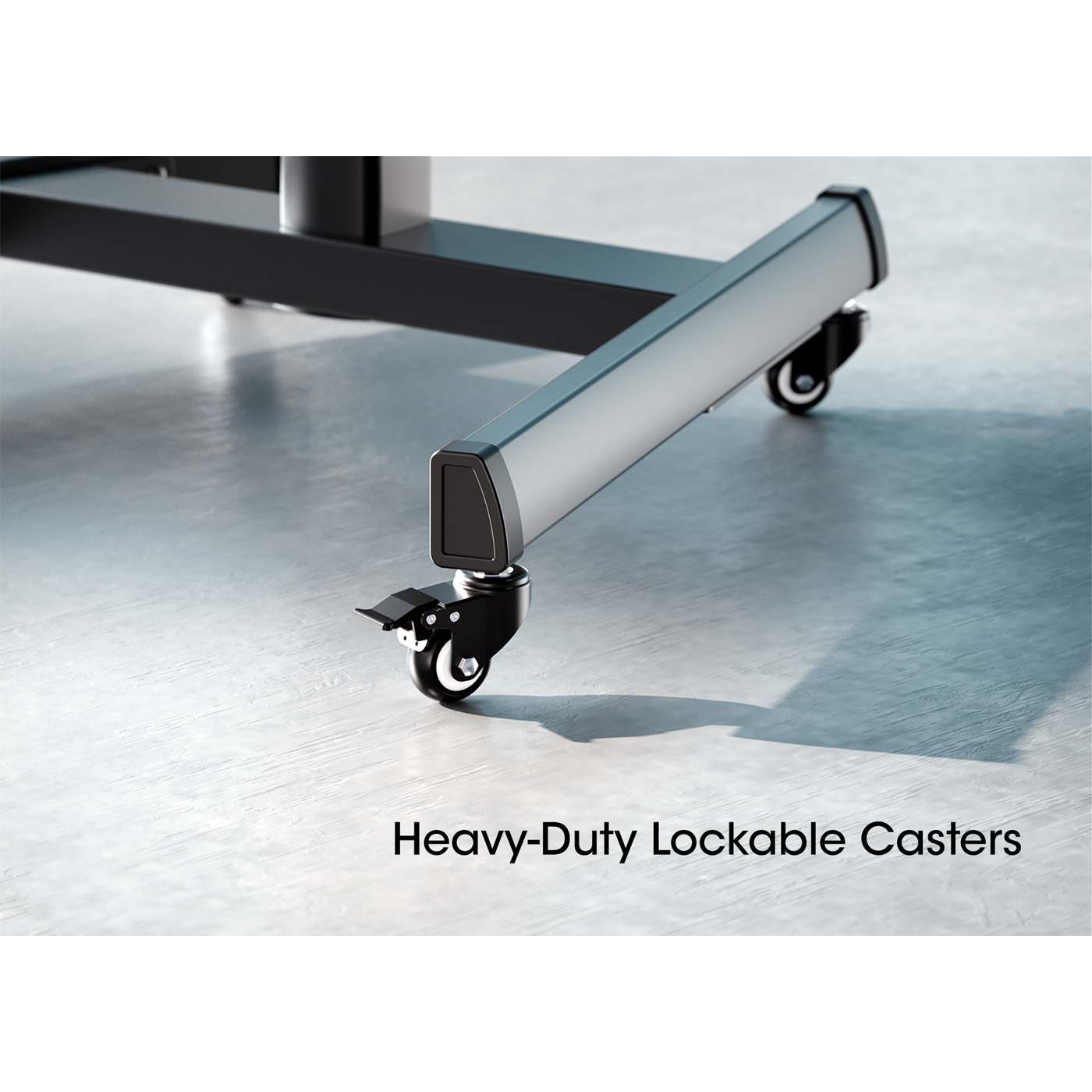 Multimedia TV Cart with Tool-Free Height Adjustment, for 37" to 86" Displays Image 7