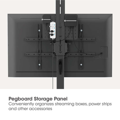 Multimedia TV Cart with Tool-Free Height Adjustment, for 37" to 86" Displays Image 8