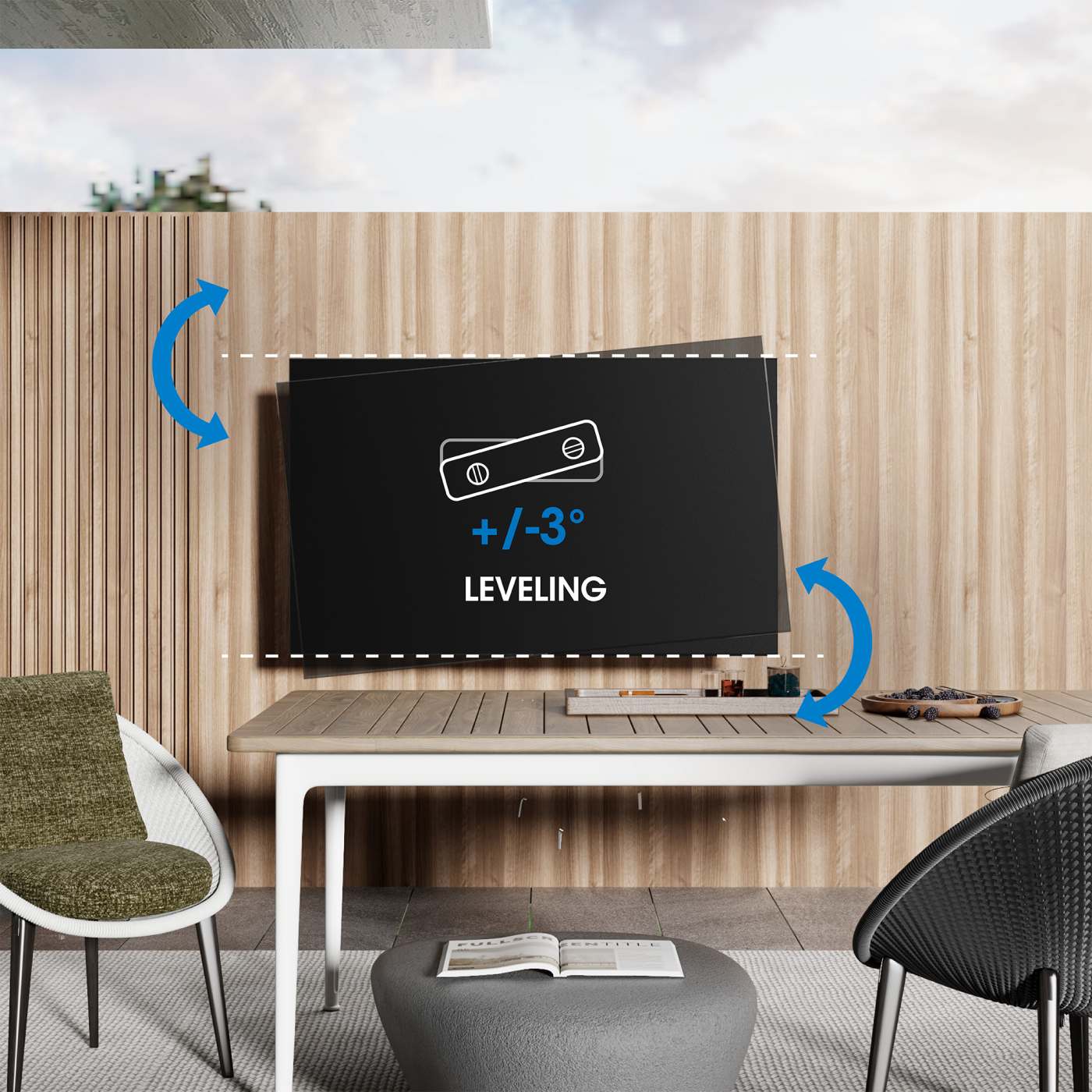 Outdoor Full-Motion TV Wall Mount, for 37" to 86" Displays Image 13