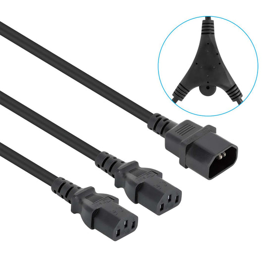 Power Cable Y-Splitter 2 x C13 to C14, 1.8 m Image 2