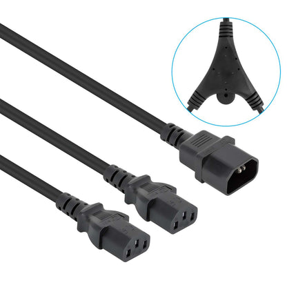 Power Cable Y-Splitter 2 x C13 to C14, 1.8 m Image 2