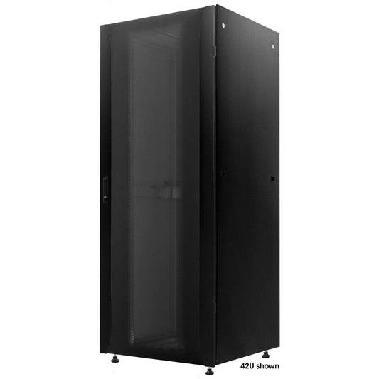 Premium 19" Network Cabinet, 22U, 800 (D) x 600 (W) x 1133 (H) mm, Black Image 1