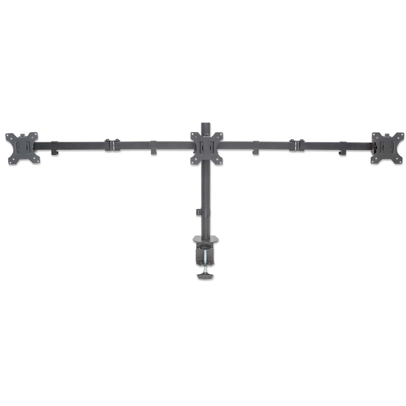 Triple Monitor Mount with Center Mount and Double-Link Swing Arms, for 13" to 27" Displays Image 5