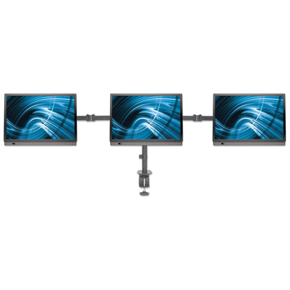 Triple Monitor Mount with Center Mount and Double-Link Swing Arms, for 13" to 27" Displays Image 6