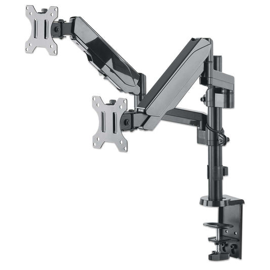 Universal Gas Spring Monitor Mount with Height-Adjustable Arms, for 17" to 32" Displays Image 1
