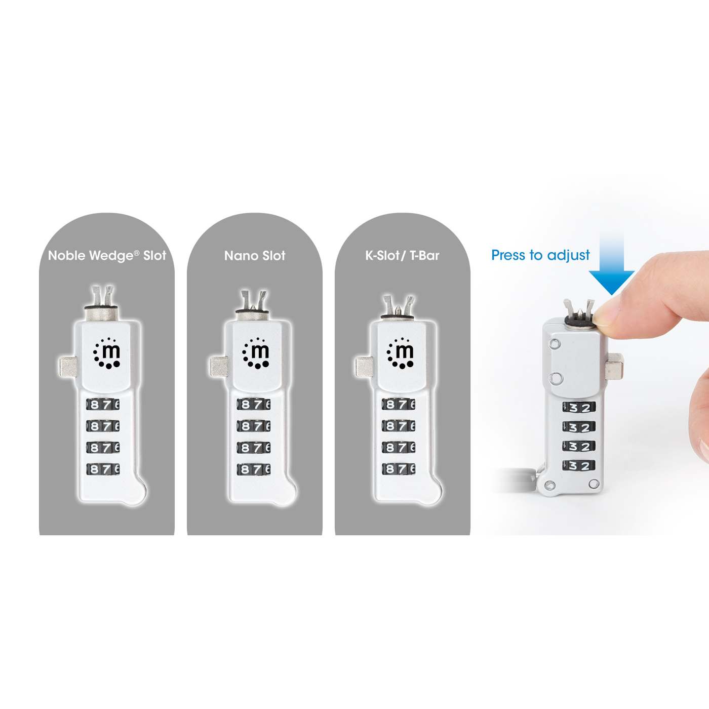 Universal Laptop Combination Lock For Noble Wedge®, Nano and K-Slot Image 9
