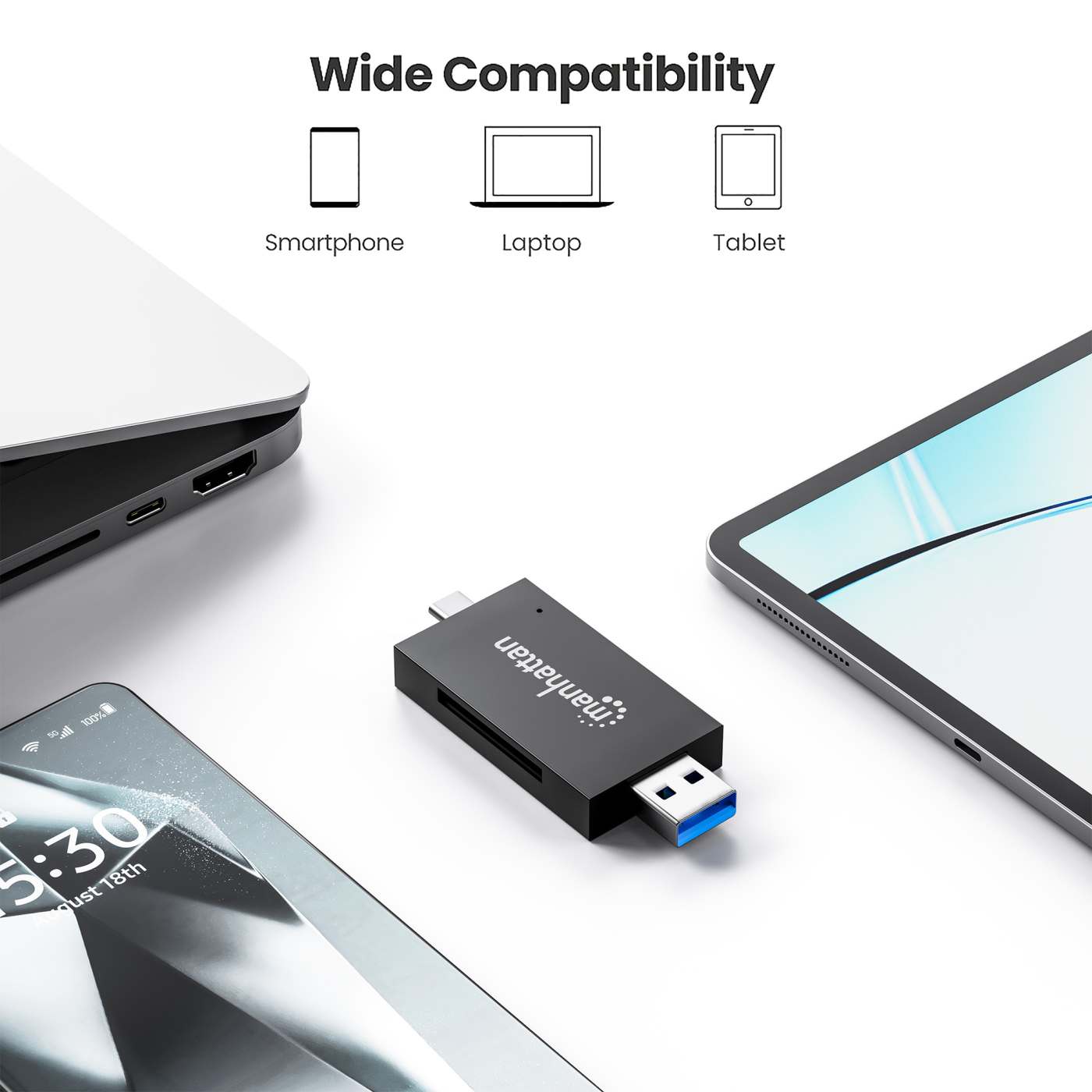 USB 3.0 Type-C / Type-A Combo Multi-Card Reader / Writer Image 6